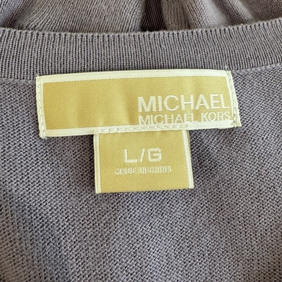 Michael Kors Purple Women's Button Up Cardigan (Large) - Picture 6 of 7
